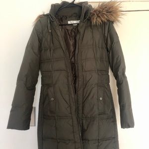 Olive Green Puffer Down Coat